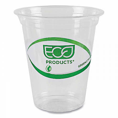 GreenStripe Renewable and Compostable Cold Cups, 16 oz, Plastic, Clear, 50/Pack, 20 Packs/Carton (EPCC16GS)