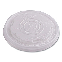 World Art PLA-Laminated Soup Container Lids, Fits 8 oz, Translucent, Plastic, 50/Pack, 20 Packs/Carton (EPECOLIDSPS)