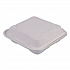 Vanguard Renewable and Compostable Sugarcane Clamshells, 3 Compartments, 9 x 9 x 3, White, 200/Carton (EPHC93NFA)