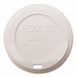 EcoLid 25% Recycled Content Hot Cup Lid, Fits 8 oz Hot Cups, Plastic, White, 100/Pack, 10 Packs/Carton (EPHL8WR)