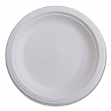 Vanguard Renewable and Compostable Sugarcane Plates, 10" dia, White, 500/Carton (EPP005NFA)
