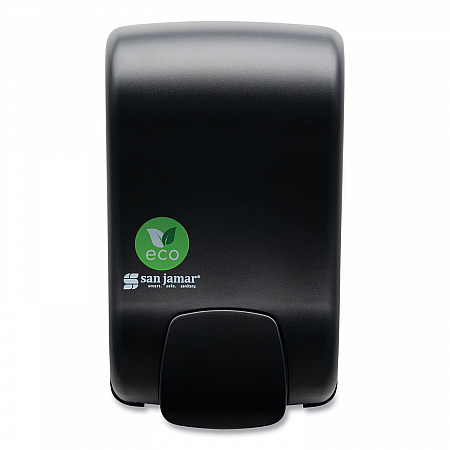 ecoLogic Rely Manual Foam Soap and Sanitizer Dispenser, 900 mL, 5,5 x 4,5 x 9.25, Black (SF900REBK)