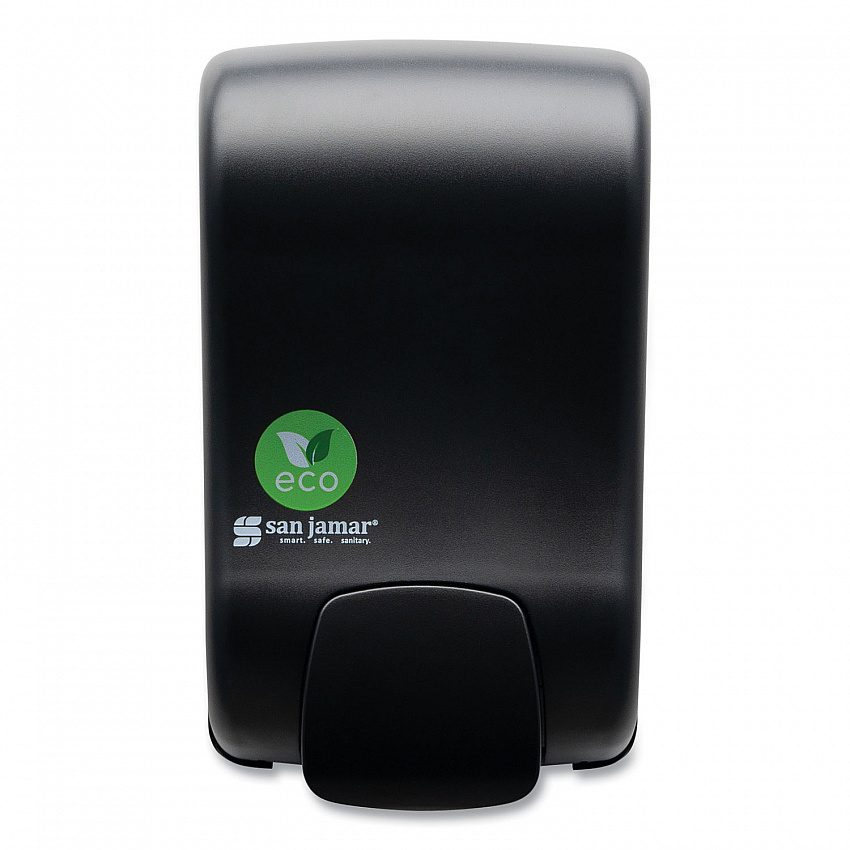 ecoLogic Rely Manual Foam Soap and Sanitizer Dispenser, 900 mL, 5,5 x 4,5 x 9.25, Black (SF900REBK)