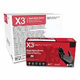 Industrial Nitrile Gloves, Powder-Free, Large, 3 mil Thick, 9.5" Long, Black, 100/Box, 10 Boxes/Carton (BX346100)