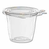 SafeSeal Tamper-Resistant, Tamper Evident Bowls, Flat Lid, 12 oz, 4.36 x 8.84 x 3.51, Clear, Plastic, 256/Carton (SC12F)