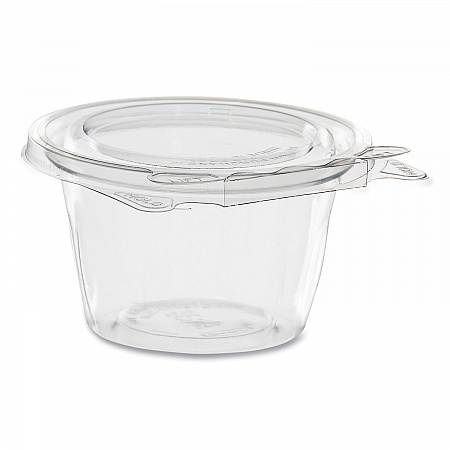 SafeSeal Tamper-Resistant, Tamper Evident Bowls, Flat Lid, 8 oz, 4.6 x 8.84 x 2.49, Clear, Plastic, 272/Carton (SC8F)