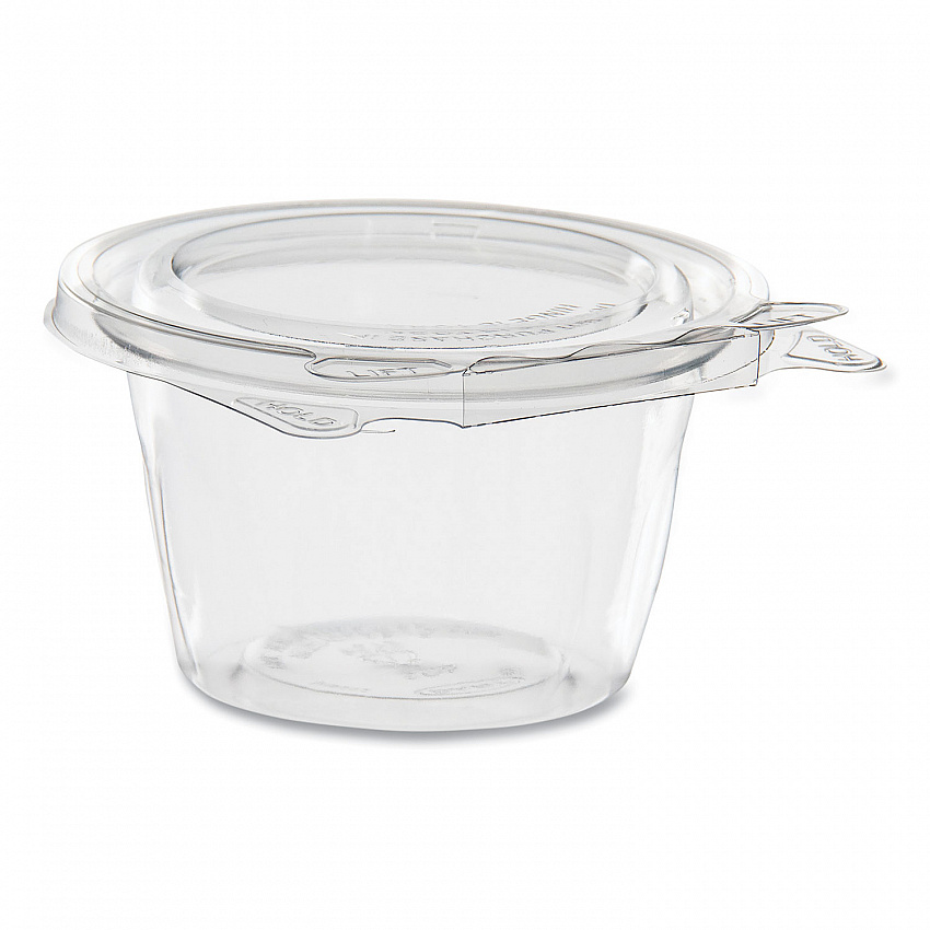 SafeSeal Tamper-Resistant, Tamper Evident Bowls, Flat Lid, 8 oz, 4.6 x 8.84 x 2.49, Clear, Plastic, 272/Carton (SC8F)