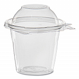 SafeSeal Tamper-Resistant, Tamper Evident Bowls, Dome Lid, 12 oz, 4.36 x 8.84 x 4.52, Clear, Plastic, 256/Carton (SC12D)