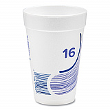 Breeze Hot/Cold Insulated Foam Drinking Cups, 16 oz, Purple/White/Blue, 1,000/Carton (16J16B)