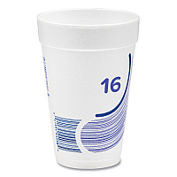 Breeze Hot/Cold Insulated Foam Drinking Cups, 16 oz, Purple/White/Blue, 1,000/Carton (16J16B)