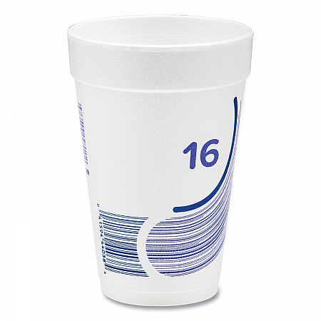 Breeze Hot/Cold Insulated Foam Drinking Cups, 16 oz, Purple/White/Blue, 1,000/Carton (16J16B)