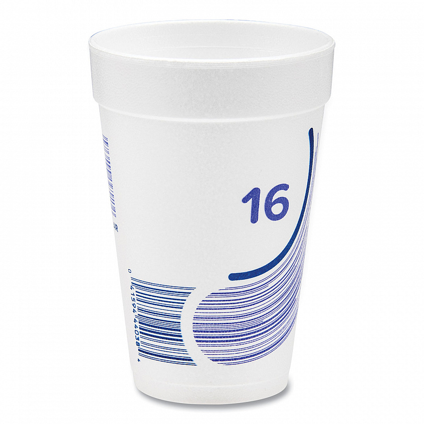Breeze Hot/Cold Insulated Foam Drinking Cups, 16 oz, Purple/White/Blue, 1,000/Carton (16J16B)