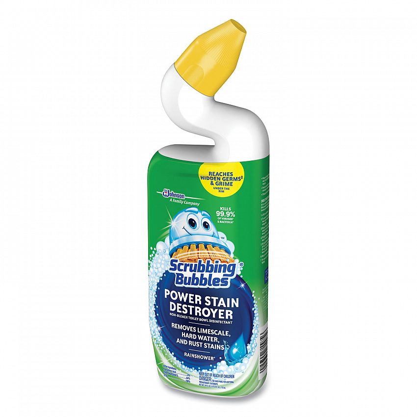 Power Stain Destroyer Toilet Bowl Disinfectant, Rainshower Scent, 24 oz Bottle (387234EA)