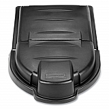 Mega BRUTE Mobile Container Lid, 30 x 49.5, Black (FG9W7200BLA)