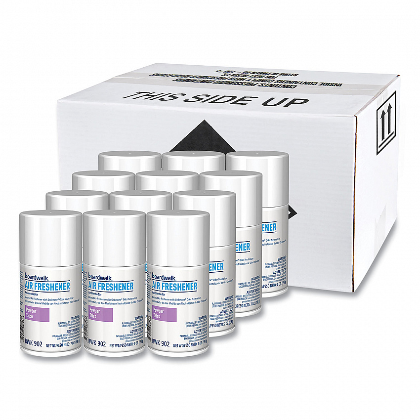 Metered Air Freshener Refill, Powder Mist, 7 oz Aerosol Spray, 12/Carton (902)
