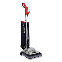 TRADITION QuietClean Upright Vacuum SC889A, 12" Cleaning Path, Gray/Red/Black (SC889D)