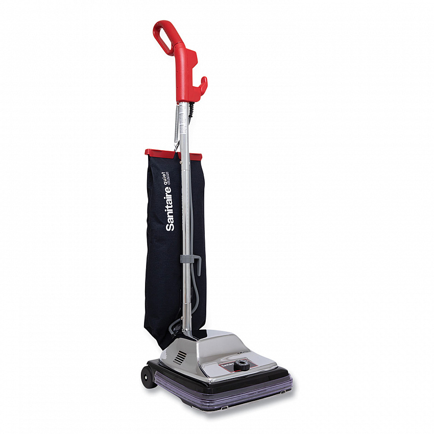 TRADITION QuietClean Upright Vacuum SC889A, 12" Cleaning Path, Gray/Red/Black (SC889D)