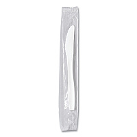 Regal Mediumweight Cutlery, Individually Wrapped, Knife, Plastic, White, 1,000/Carton (MOW20007)