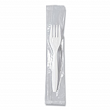 Regal Mediumweight Cutlery, Individually Wrapped, Fork, Plastic, White, 1,000/Carton (MOW10007)