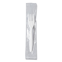 Regal Mediumweight Cutlery, Individually Wrapped, Fork, Plastic, White, 1,000/Carton (MOW10007)