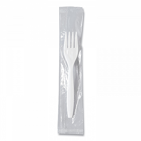 Regal Mediumweight Cutlery, Individually Wrapped, Fork, Plastic, White, 1,000/Carton (MOW10007)