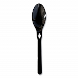 Spoon WeGo Polystyrene, Spoon, Plastic, Black, 1,000/Carton (54101100)