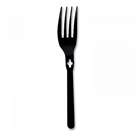 Fork WeGo Polystyrene, Fork, Plastic, Black, 1,000/Carton (54101101)