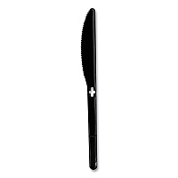 Knife WeGo Polystyrene Utensils, Knife, Plastic, Black, 1,000/Carton (54101102)