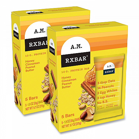 Adult Bars, Honey Cinnamon Peanut Butter, 1.9 oz Bar, 5 Bars/Packs, 2 Packs/Carton (60000748)