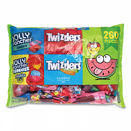 Twizzlers and Jolly Rancher Sweets Assortment Bulk Variety, Assorted Flavors, 260/Pack (22002061)