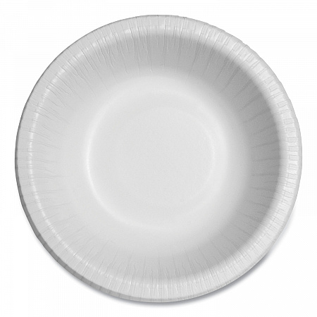 Bare Eco-Forward Clay-Coated Paper Dinnerware, ProPlanet Seal, Bowl, 12 oz, White, 125/Bag, 8 Bags/Carton (HB12B)