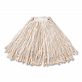 Cut-End Cotton Wet Mop Heads, Cotton/Plastic, White, 12/Carton (FGF51800WH00)