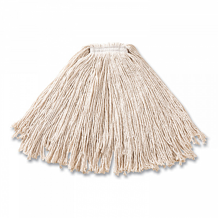 Cut-End Cotton Wet Mop Heads, Cotton/Plastic, White, 12/Carton (FGF51800WH00)