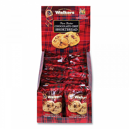 Shortbread Cookies, Chocolate Chip, 1.4 oz Pack, 2/Pack, 20 Packs/Box (1537D)