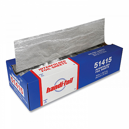 Interfolded Foil Sheets, 10.75 x 14, 500/Box, 6 Boxes/Carton (51415)