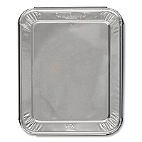 Steam Table Pan Lids, Full Curl Edge, Fits Half-Size Pan, 0.62" Deep, 11.16 x 12.75, 100/Carton (204930100FC)