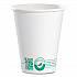 Compostable Paper Hot Cups, ProPlanet Seal, 8 oz, White/Green, 1,000/Carton (378PLAPLANET)