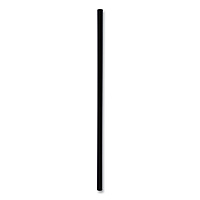 Wrapped Jumbo Straws, 7.75", Polypropylene, Black, 250/Pack, 50 Packs/Carton (JSTW775B)