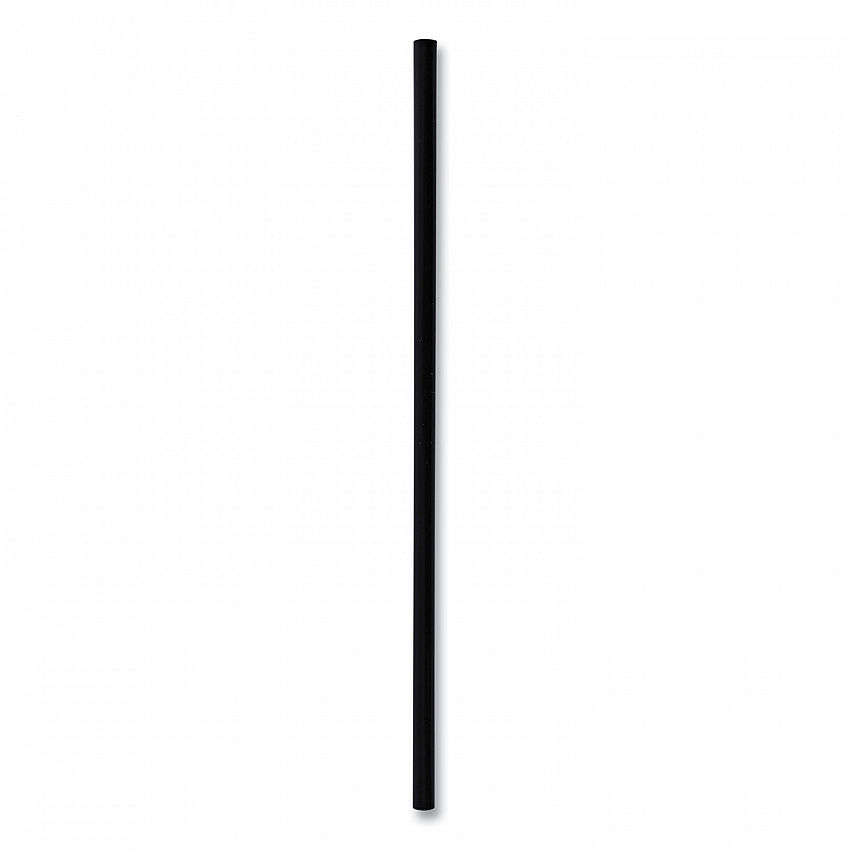 Wrapped Jumbo Straws, 7.75", Polypropylene, Black, 250/Pack, 50 Packs/Carton (JSTW775B)