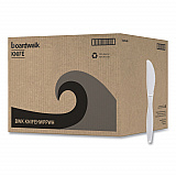Heavyweight Polypropylene Cutlery, Knife, Plastic, White, 1,000/Carton (KNIFEHWPPWH)