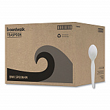 Heavyweight Polystyrene Cutlery, Spoon, Plastic, White, 1,000/Carton (SPOONHW)