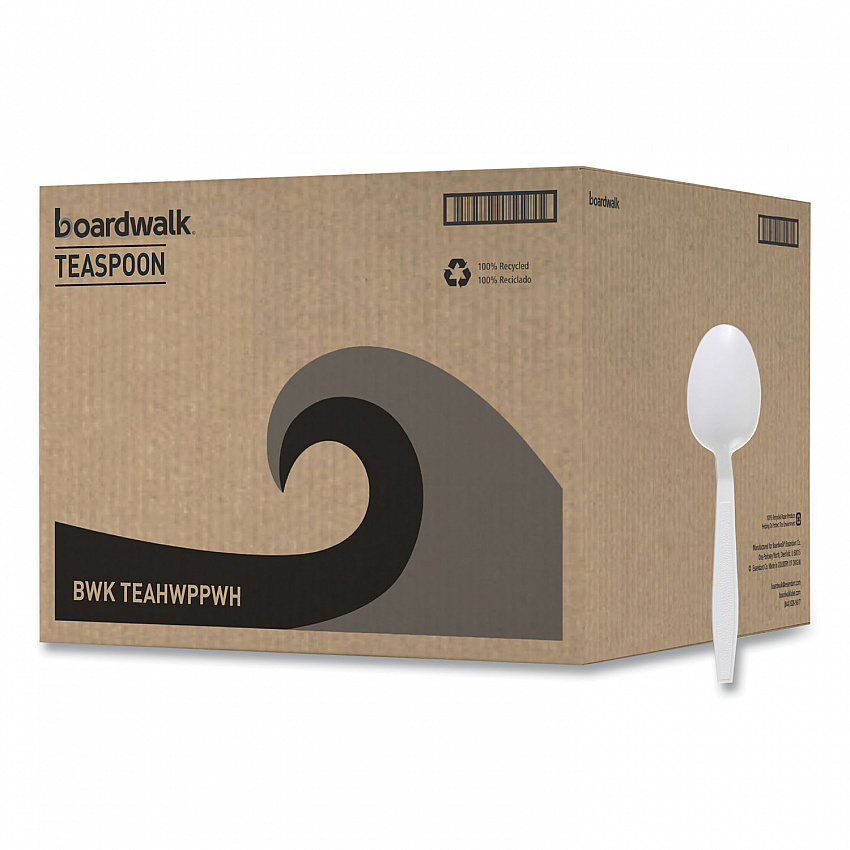 Heavyweight Polypropylene Cutlery, Spoon, Plastic, White, 1,000/Carton (TEAHWPPWH)