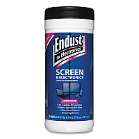 Antistatic Screen Cleaning Wipes, Premoistened, 5 x 7, Clean Scent, White, 70/Canister (11506)