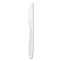 Impress Heavyweight Full-Length Polystyrene Cutlery, Knife, Plastic, White, 100/Box, 10 Boxes/Carton (HSWKX0007)