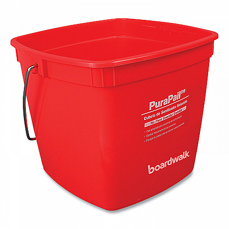 PuraPail, 6 qt, Red/White (6QTREDBKT)