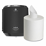 SofPull CenterPull Hand Towel Dispenser, 9.63 x 8.88 x 10.94, Black (58204B)