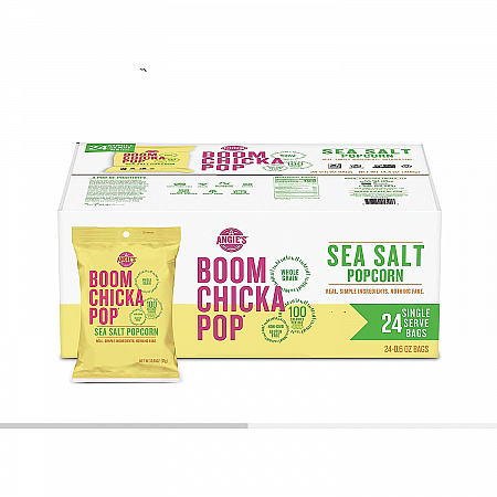 BOOMCHICKAPOP Popcorn, 0.6 oz Bag, 24 Bags/Carton (SN01027)