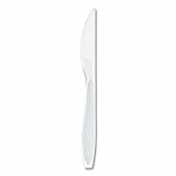Impress Heavyweight Full-Length Polystyrene Cutlery, Knife, Plastic, White, 100/Box (HSWKX0007BX)