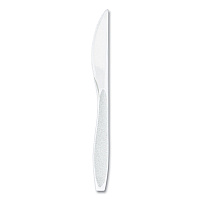 Impress Heavyweight Full-Length Polystyrene Cutlery, Knife, Plastic, White, 100/Box (HSWKX0007BX)
