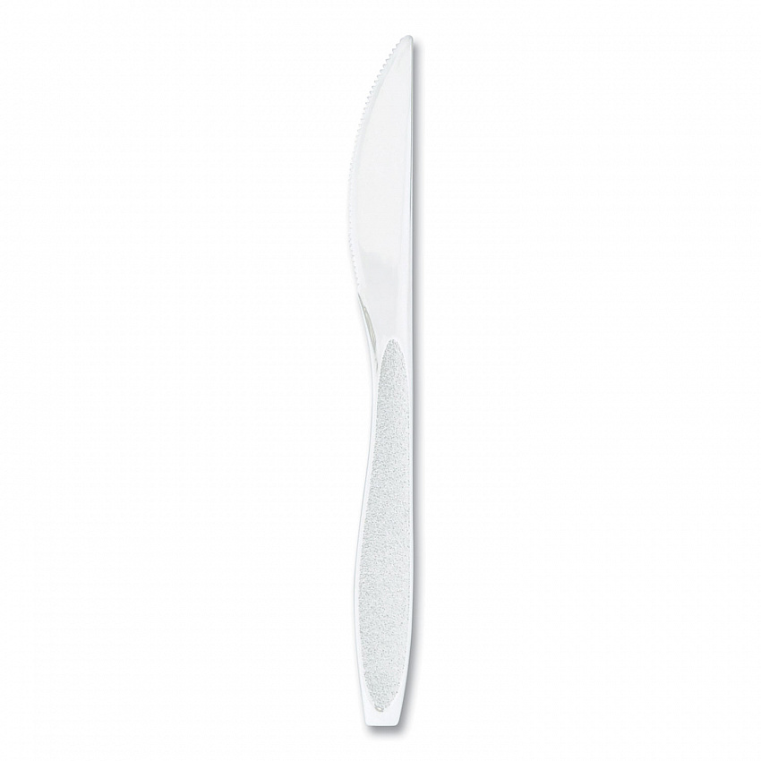 Impress Heavyweight Full-Length Polystyrene Cutlery, Knife, Plastic, White, 100/Box (HSWKX0007BX)